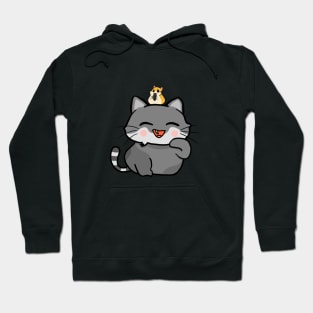 Cat and Hamster Hoodie